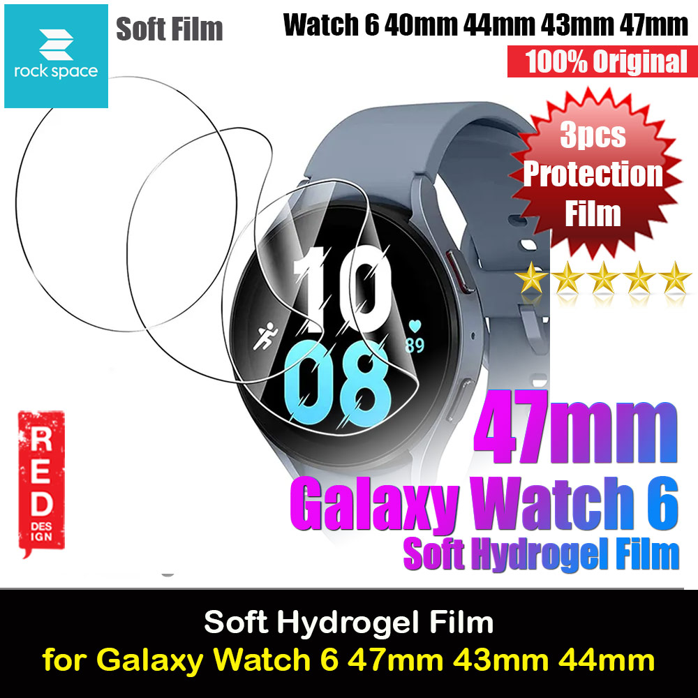 Rock Space Soft TPU Film Screen Protector for Galaxy Watch 6 47mm 43mm (Clear)