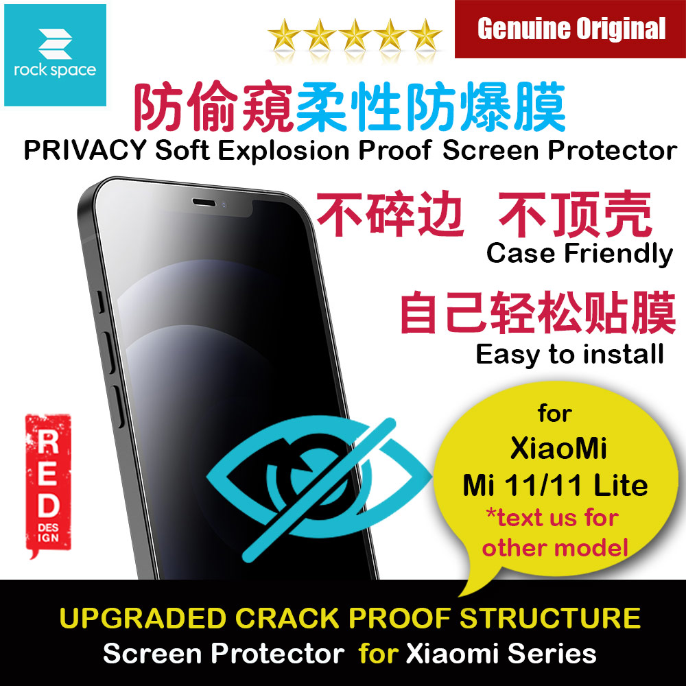Rock Space Custom Made Crack Proof Explosion Proof Flexible TPU Soft Screen Protector for Xiaomi Mi 11 (Privacy Anti View Anti Peep Matte)
