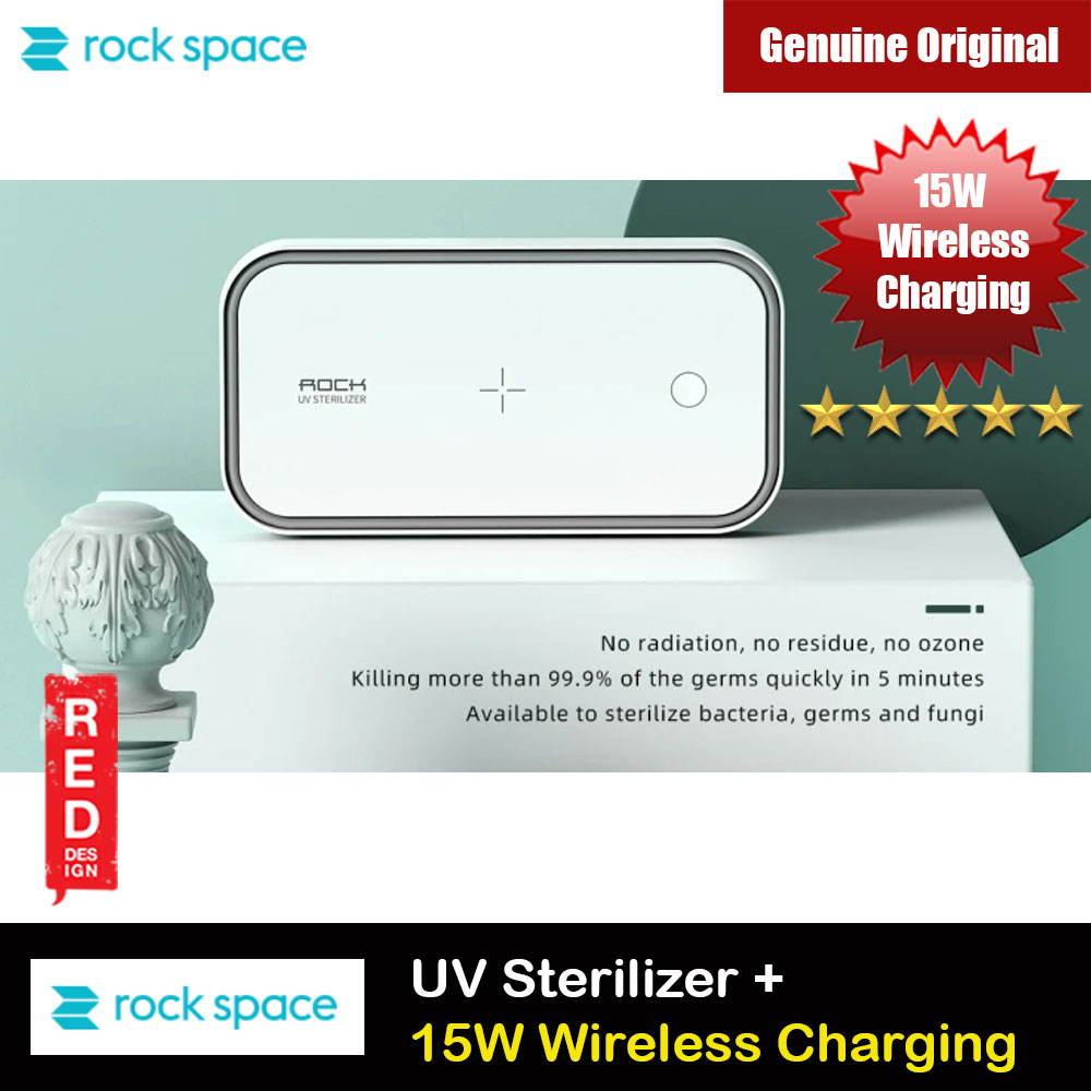 Rockspace Multifunction UV Light Sanitizer Sterilizer Box Kill Germ bacteria with 15W Wireless Charging  for Smartphone Smartwatch Airpods