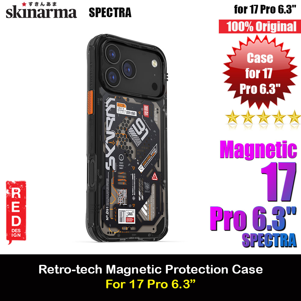 Skinarma Spectra Magcharge Drop Protection Case for iPhone 17 Pro 6.3 (Black)