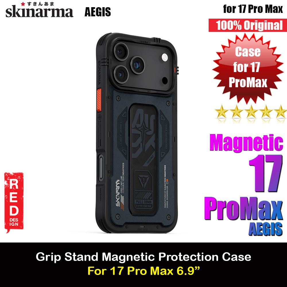 Skinarma Aegis Magcharge Grip Stand Droop Protection Case for iPhone 17 Pro Max 6.9 (Navy)