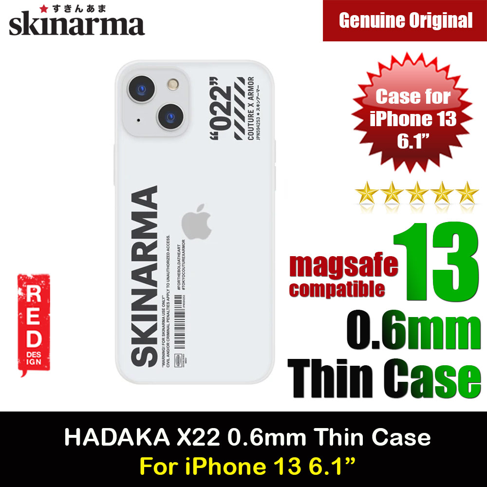 Skinarma HADAKA X22 Series 0.6mm Ultra Thin Case for Apple iPhone 13 6.1 (White)