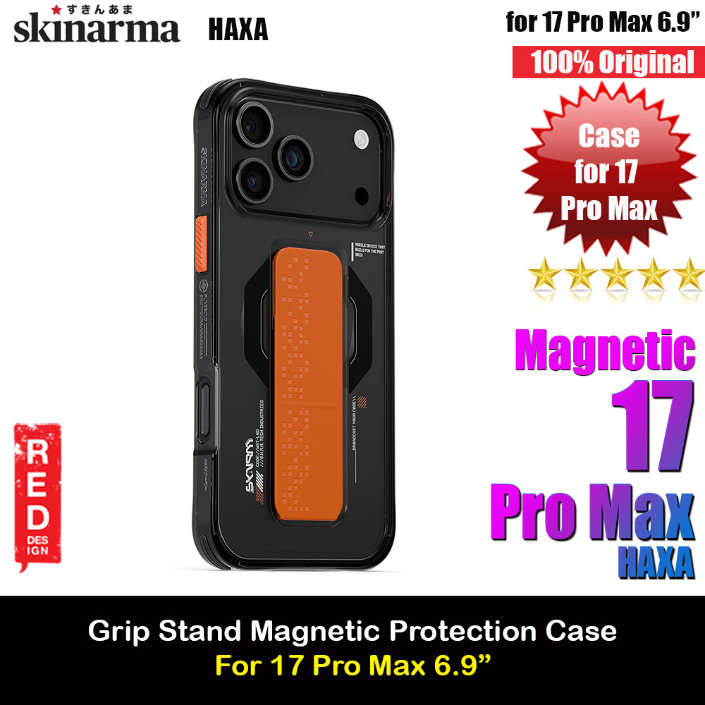 Skinarma Haxa Magcharge Grip Stand Droop Protection Case for iPhone 17 Pro Max 6.9 (Graphite)