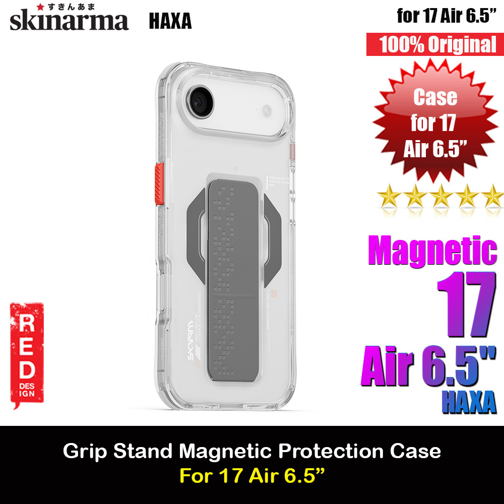 Skinarma Haxa Magcharge Grip Stand Droop Protection Case for iPhone Air 6.5 (Clear)