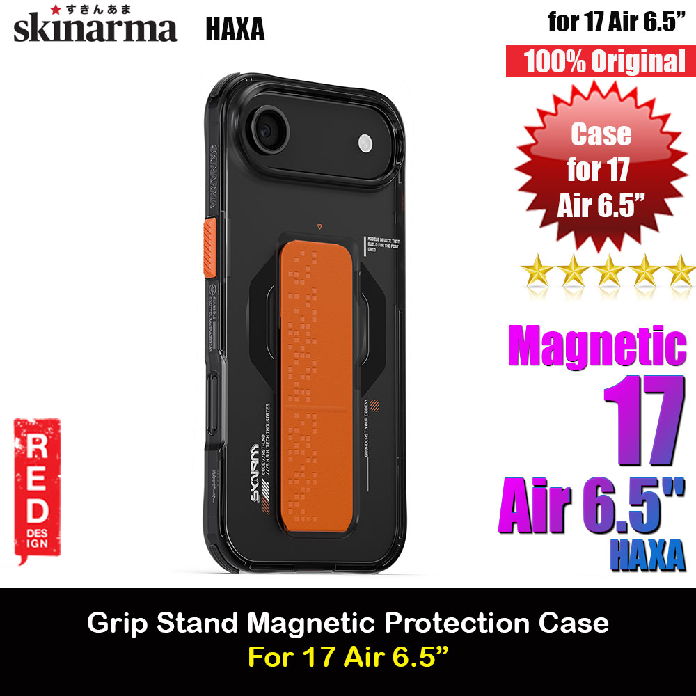 Skinarma Haxa Magcharge Grip Stand Droop Protection Case for iPhone Air 6.5 (Graphite)
