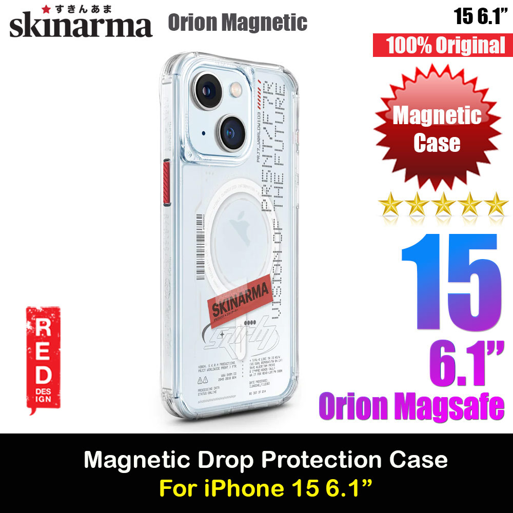 Skinarma Orion Magsafe Compatible Drop Protection Case for iPhone 15 6.1 (Clear)