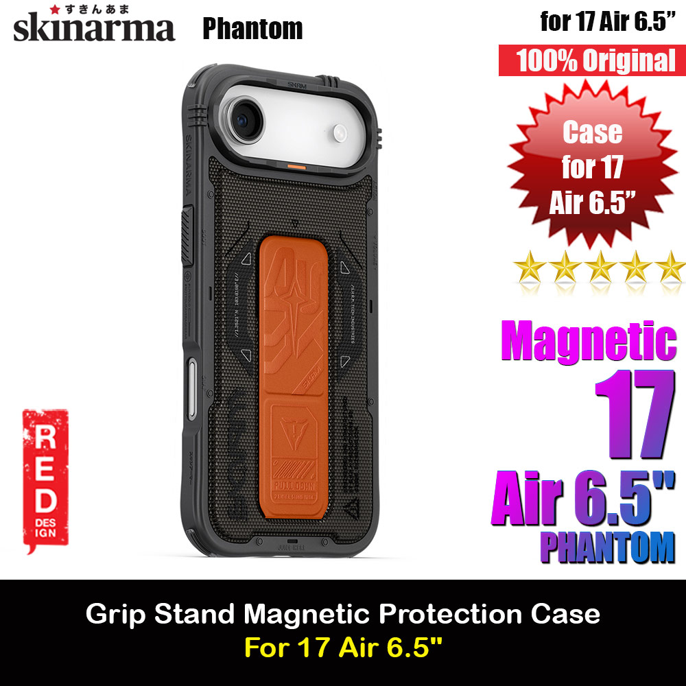 Skinarma Phantom Magcharge Grip Stand Droop Protection Case for iPhone 17 Air 6.5 (Olive)