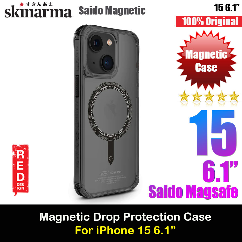 Skinarma Saido Magsafe Series Drop Protection Case for iPhone 15 6.1 (Black)