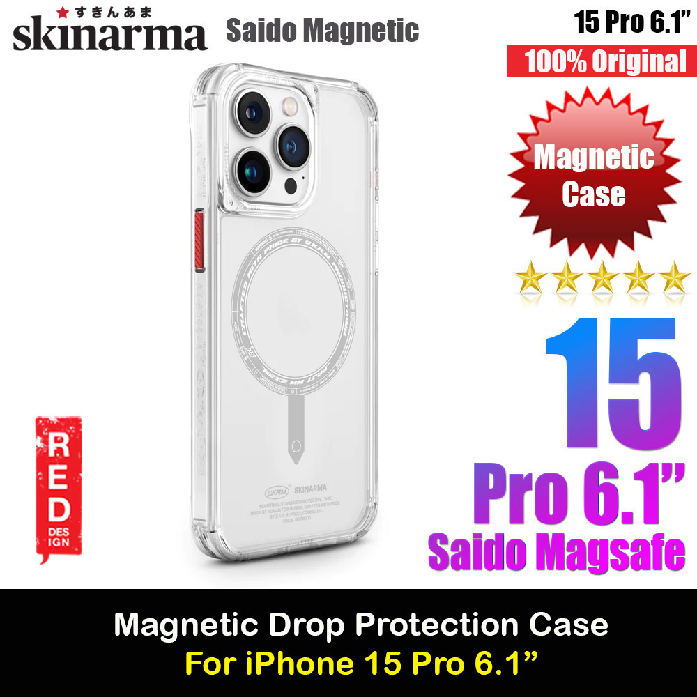 Skinarma Saido Magsafe Series Drop Protection Case for iPhone 15 Pro 6.1 (Clear)