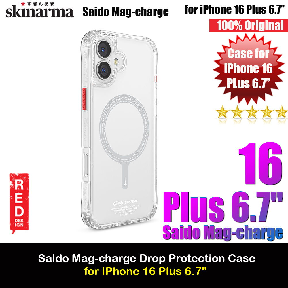 Skinarma Saido Magsafe Series Drop Protection Case for iPhone 16 Plus 6.7 (Clear)