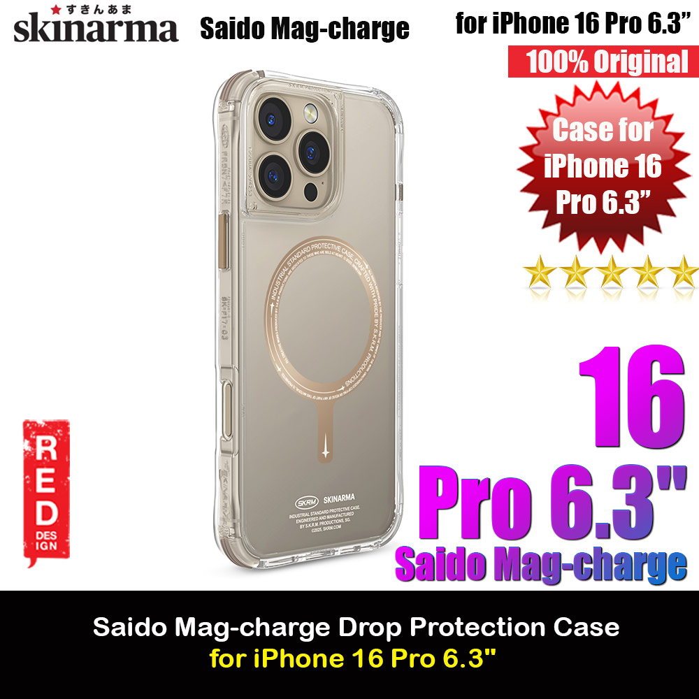 Skinarma Saido Magsafe Series Drop Protection Case Prime Edition for iPhone 16 Pro 6.3 (Champagne)