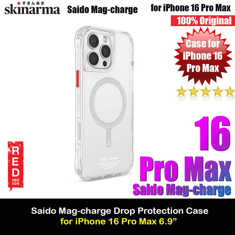 Skinarma Saido Magsafe Series Drop Protection Case for iPhone 16 Pro Max 6.9 (Clear)