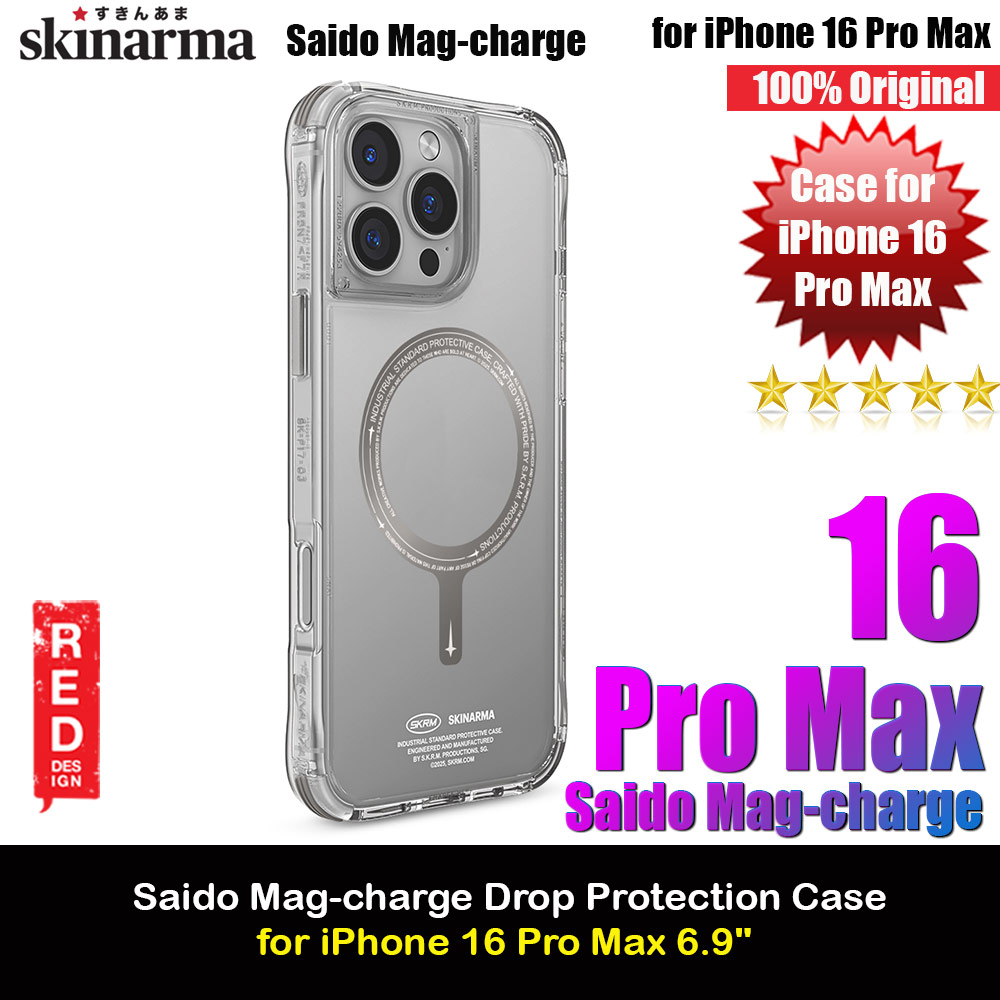 Skinarma Saido Magsafe Series Drop Protection Case Prime Edition for iPhone 16 Pro Max 6.9 (Titanium)