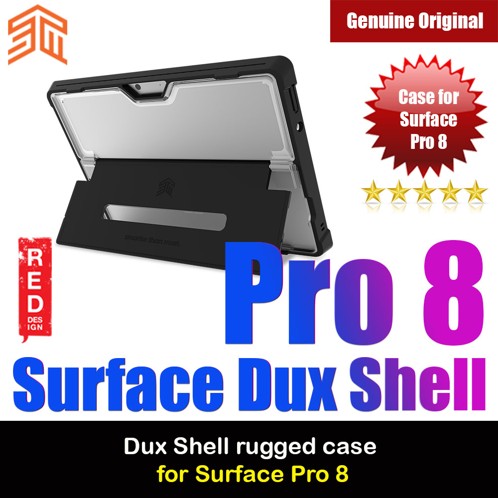 STM DUX SHELL Rugged Protection Stand Case for Microsoft Surface Pro 8 (Black)
