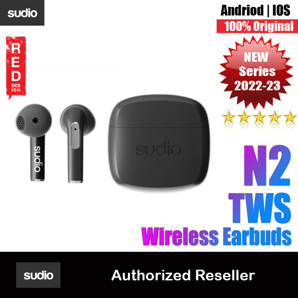 Sudio N2 TWS True Wireless Bluetooth Earbuds Earphone Bluetooth V5.2 Splash Proof (Black)