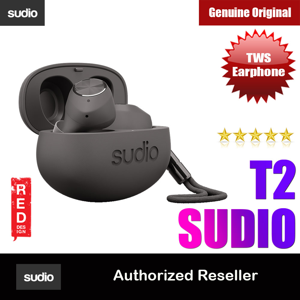 Sudio T2 TWS True Wireless Bluetooth Earbuds Splash Proof Dual Microphone Clear Sound (Black)