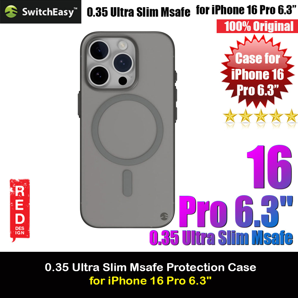 Switcheasy 0.35mm Ultra Slim Thin Msafe Magnetic Compatible Case for  iPhone 16 Pro 6.1 (Titanium)