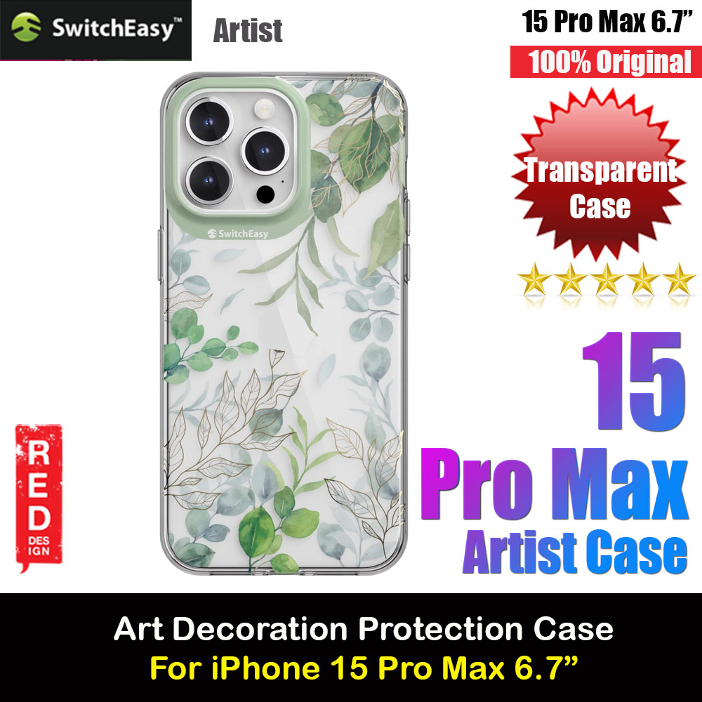 Switcheasy Artist Double In Mold Decoration Fashionable Case for Apple iPhone 15 Pro Max 6.7 (Verde Green)