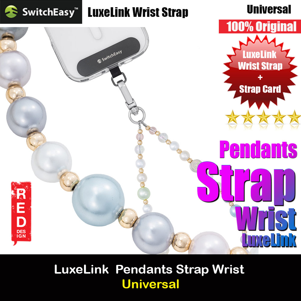 Switcheasy Luxe Pendan Wrist Strap Strap Card Phone Lanyard for any closed-bottom phone case (Pastel Dream)