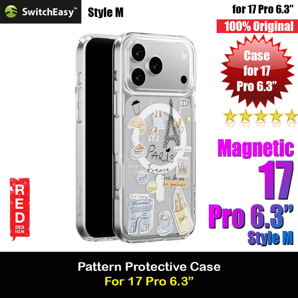 Switcheasy Style M Travel City Fashionable Magsafe Compatible Case for iPhone 17 Pro 6.3 (Paris)