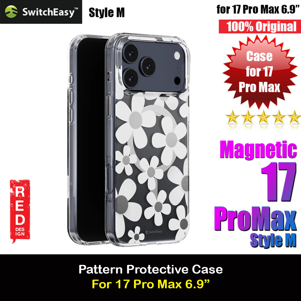 Switcheasy FleurM M 3D Flower Fashionable Magsafe Compatible Case for iPhone 17 Pro Max 6.9 (White)