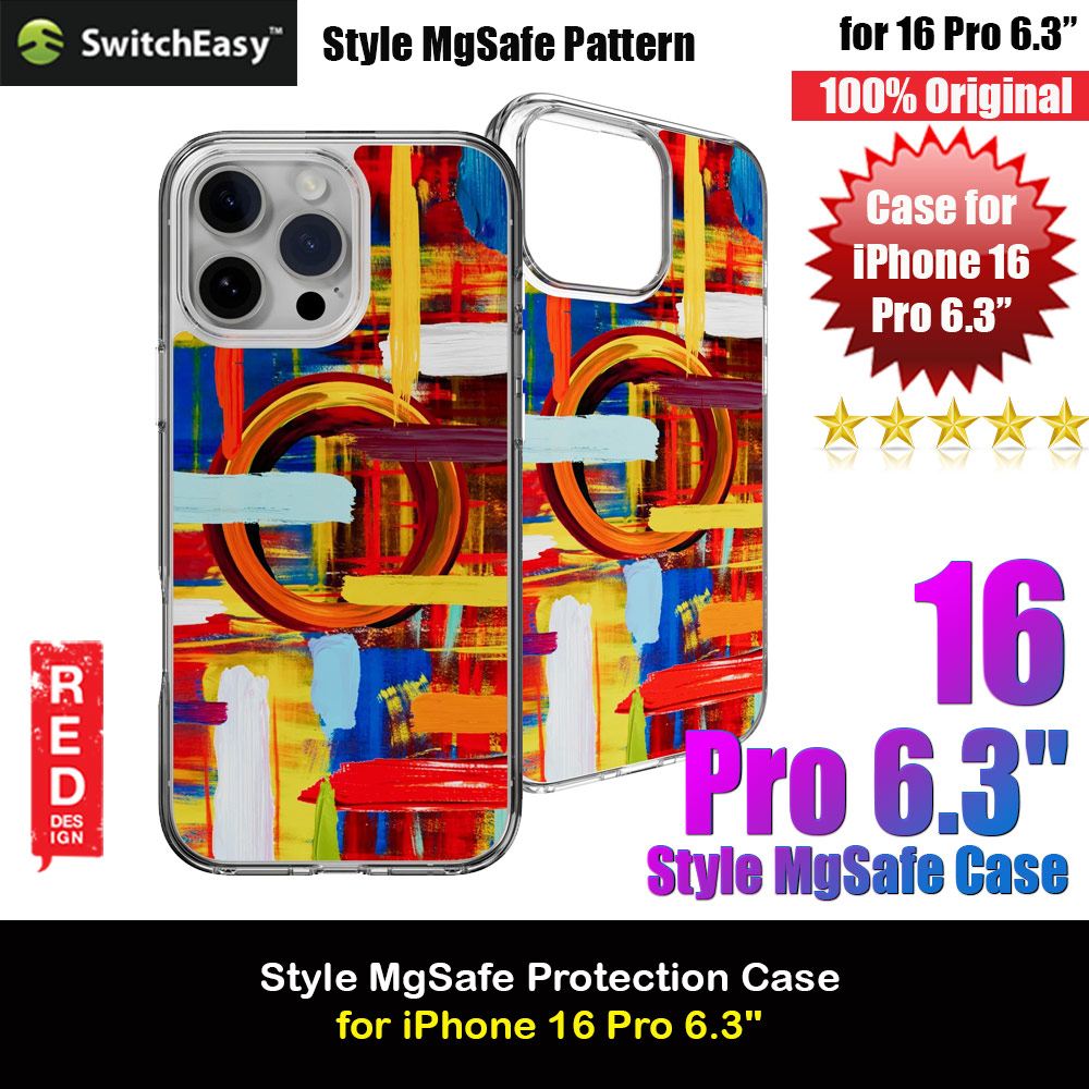 Switcheasy Style M Color Fashionable Magsafe Compatible Case for iPhone 16 Pro 6.3 (Painting)