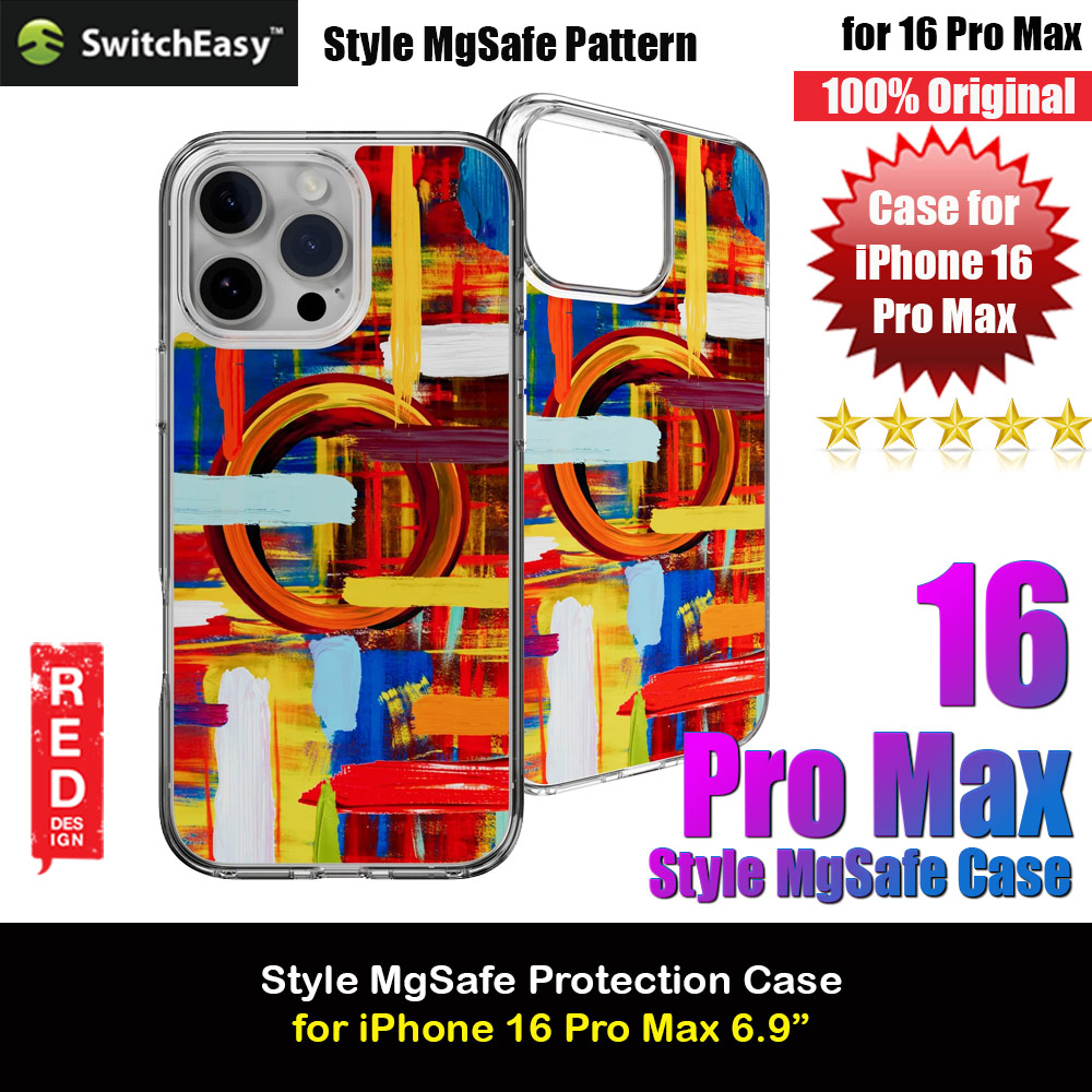 Switcheasy Style M Color Fashionable Magsafe Compatible Case for iPhone 16 Pro Max 6.9 (Painting)