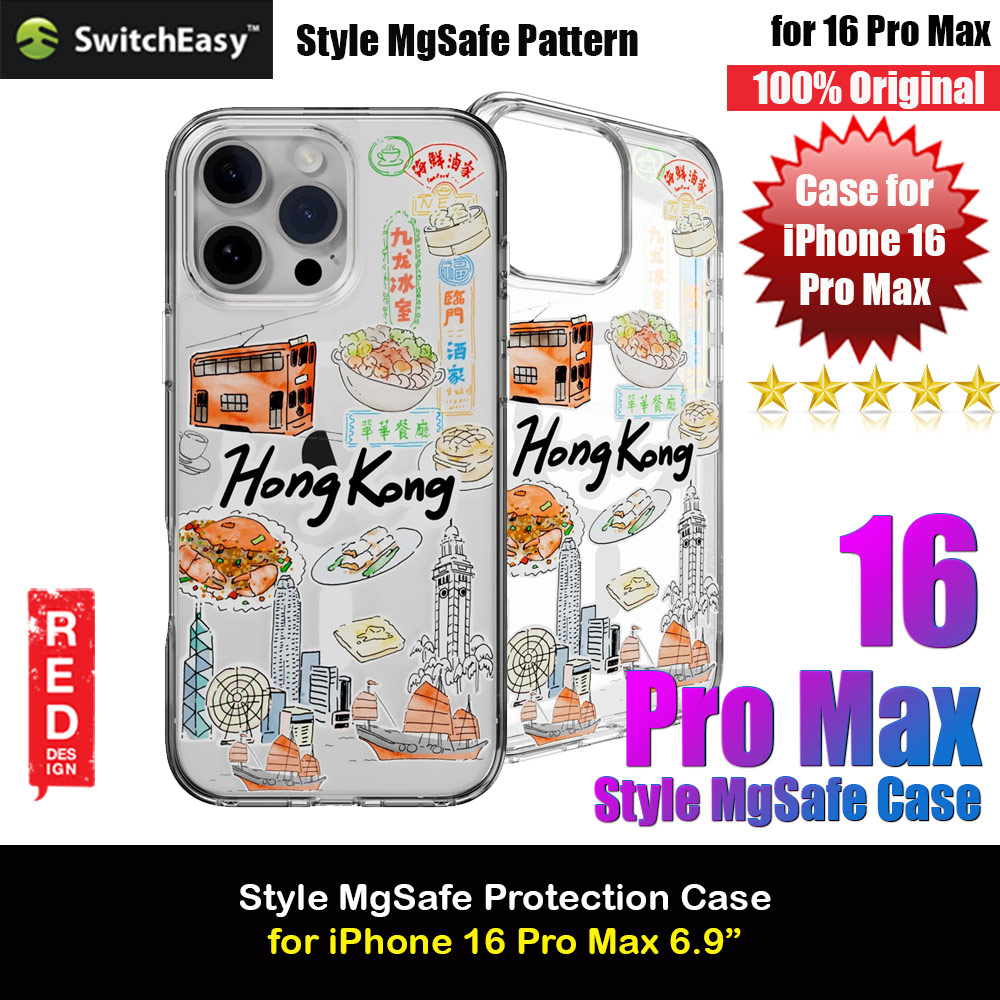 Switcheasy Style M Travel City Fashionable Magsafe Compatible Case for iPhone 16 Pro Max 6.9 (HongKong)