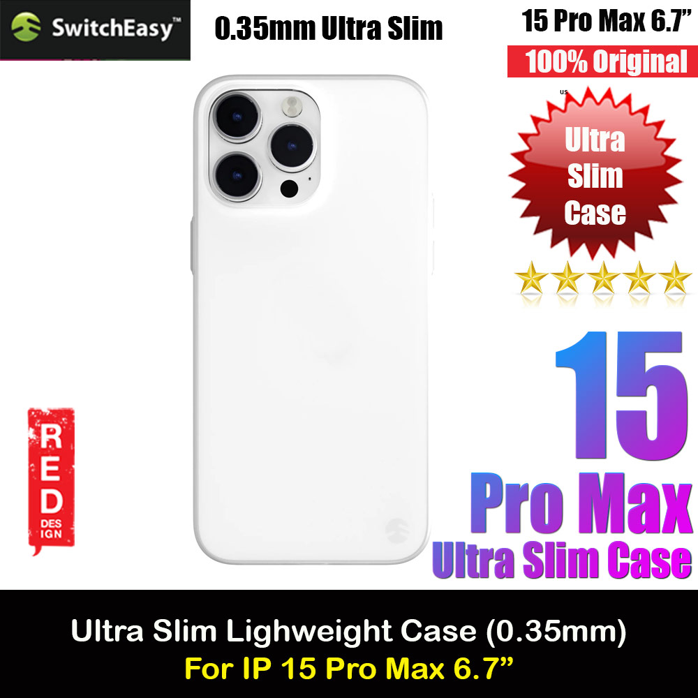 Switcheasy 0.35mm Ultra Slim Thin Case for  iPhone 15 Pro Max 6.7 (White)