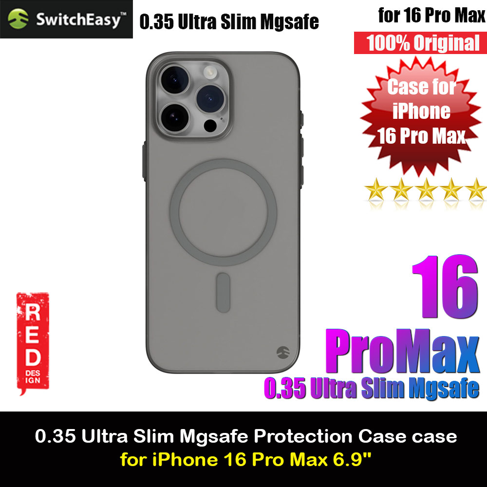 Switcheasy 0.35mm Ultra Slim Thin Msafe Magnetic Compatible Case for  iPhone 16 Pro Max 6.9 (Titanium)