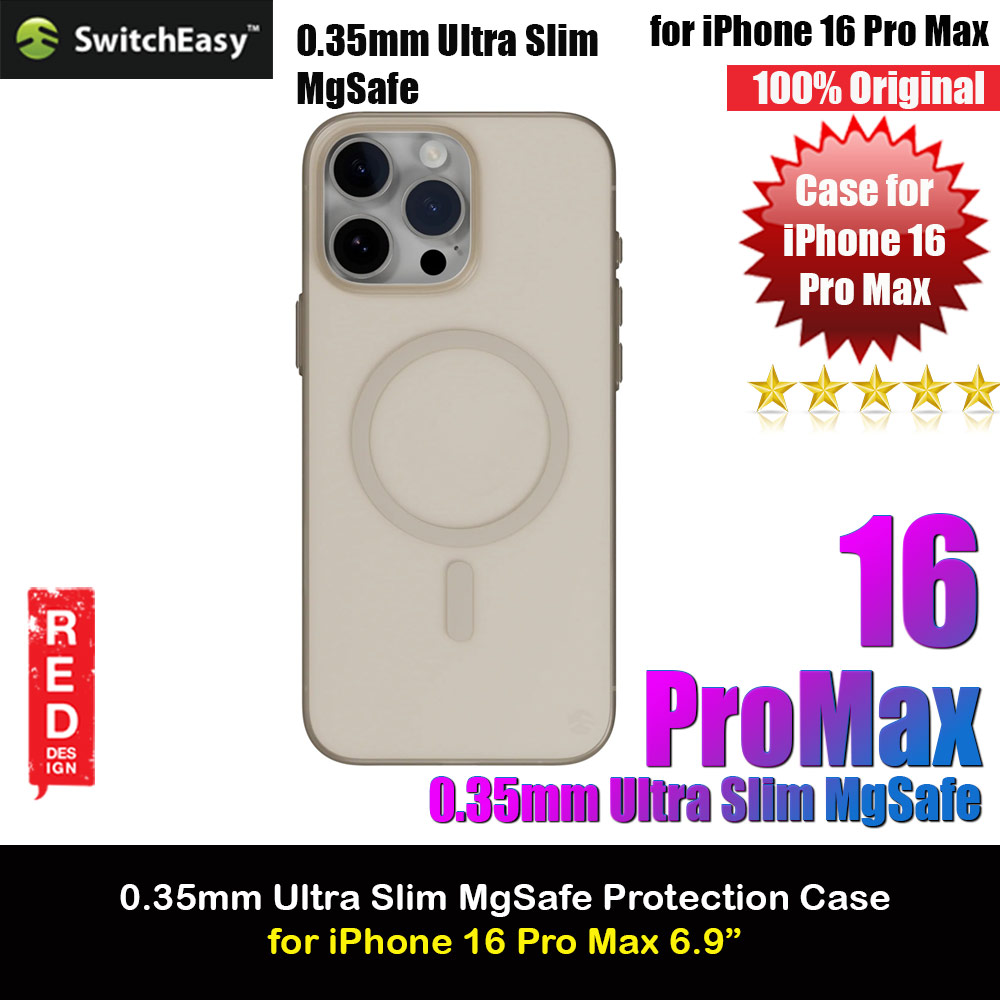 Switcheasy 0.35mm Ultra Slim Thin Msafe Magnetic Compatible Case for  iPhone 16 Pro Max 6.9 (Desert)