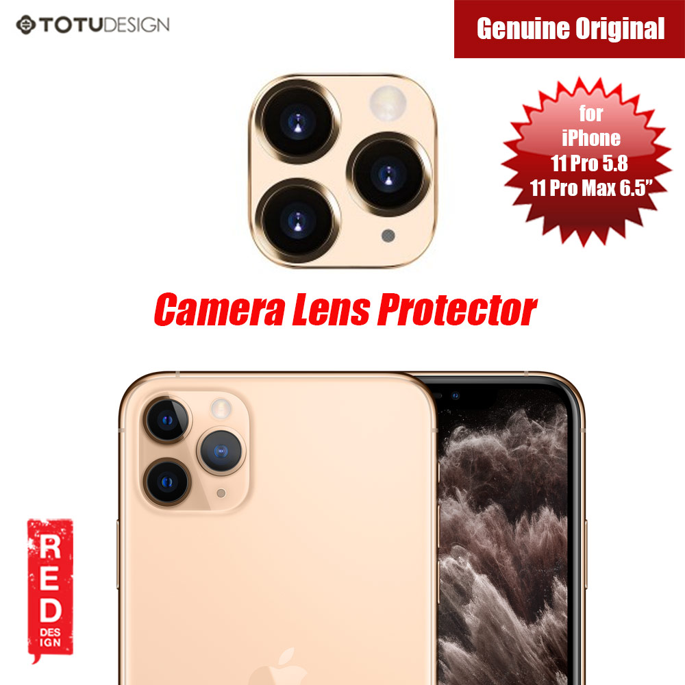Totu Series Camera Lens Protection for iPhone 11 Pro 5.8 iPhone 11 Pro Max 6.5 (Gold)