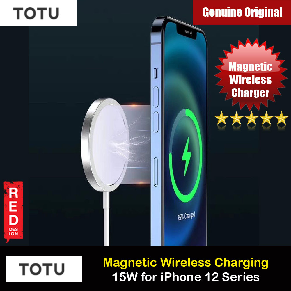 Totu 15W Magnetic Magsafe Fast Portable Wireless Charger 15W For Iphone 12 iPhone 12 Pro Max Series Charger Wireless Charger Even with Phone Case