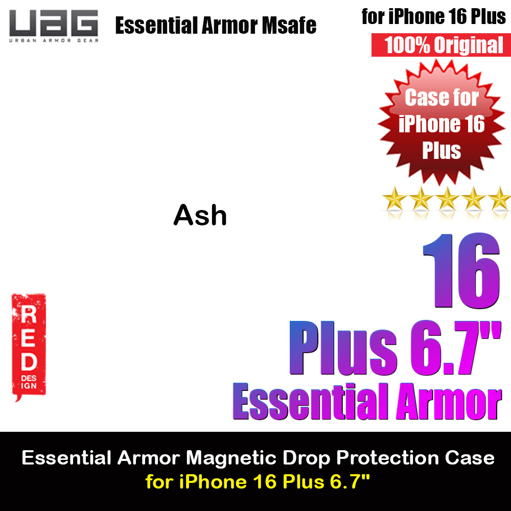 UAG Essential Armor Magsafe Compatible Drop Proof Kickstand Case for iPhone 16 Plus 6.7 (Ash)