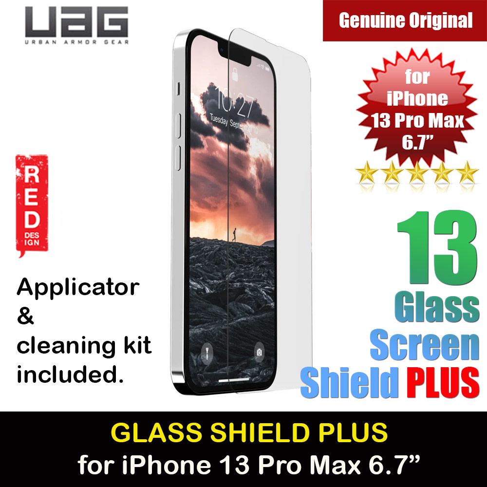 UAG Glass Shield Plus Series Double Strengthened Tempered Glass for iPhone 13 Pro Max 6.7 (Clear)