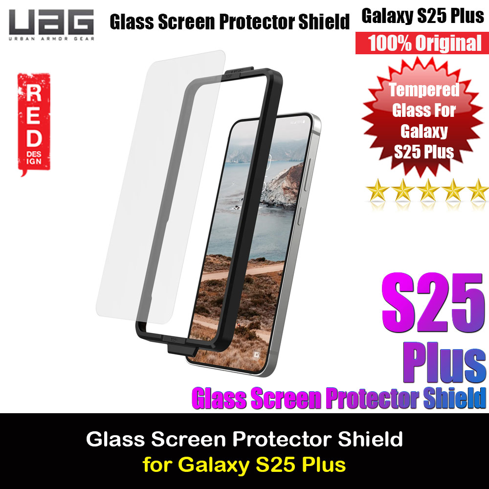 UAG Galaxy S25 Plus Tempered Glass Screen Protector Shield Installation Kit Included (Clear)