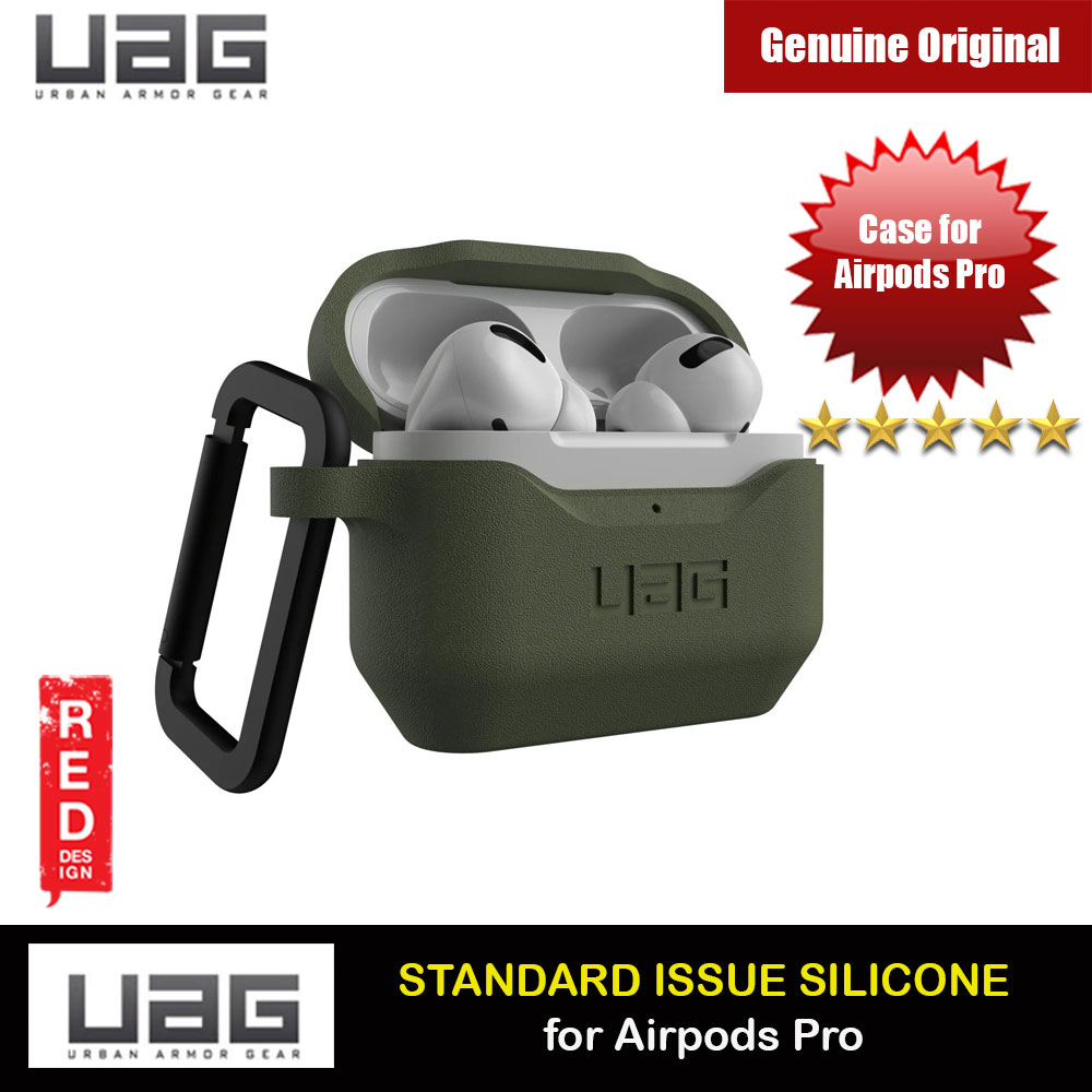 UAG Standard Issue Silicone Case with Detachable Carabiner for Airpods Pro (Olive)