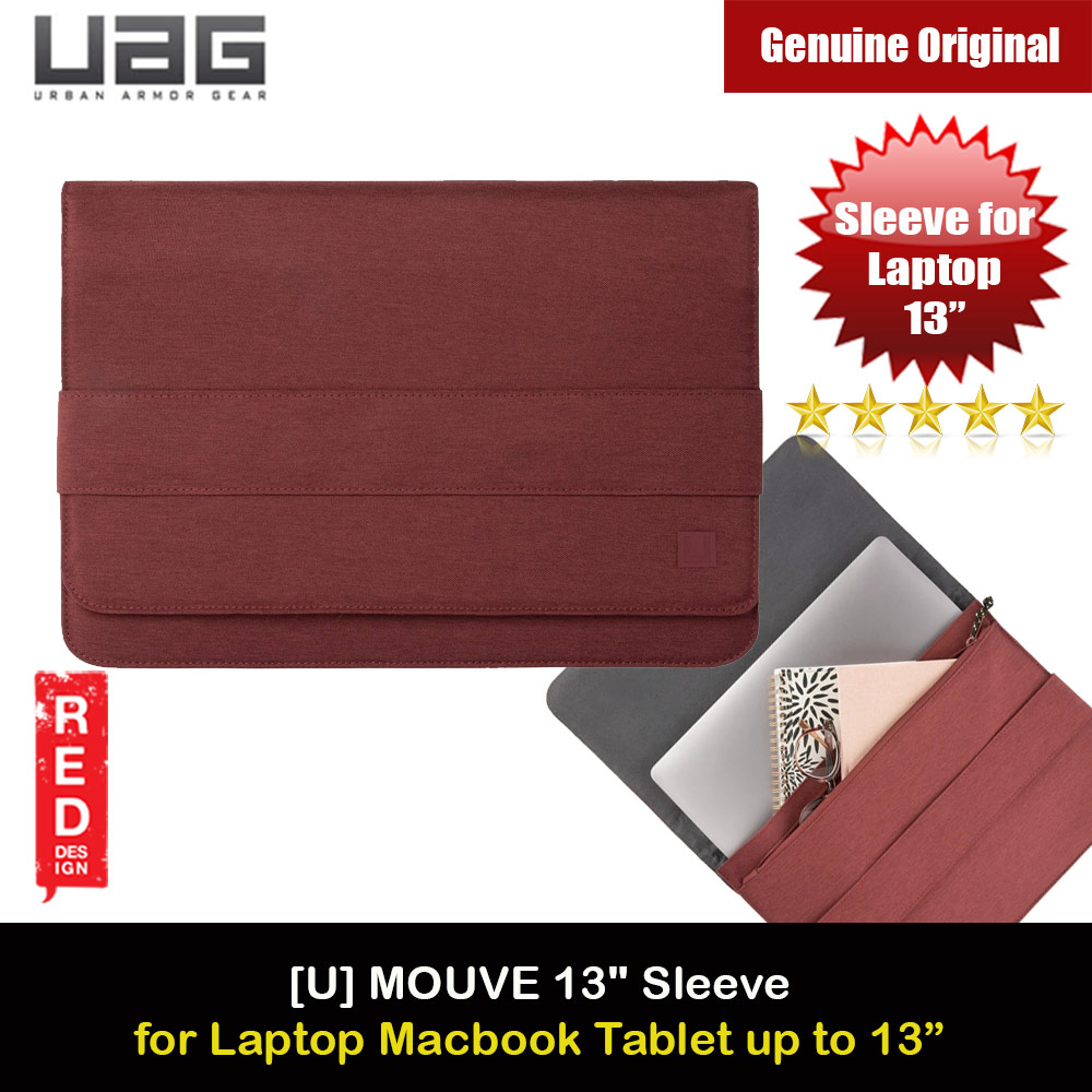 UAG [U] MOUVE Laptop Tablet Macbok Sleeve and Interior zipper pocket for pens small accessories for Laptop Macbook Tablet up to 13 inches ( Aubergine)