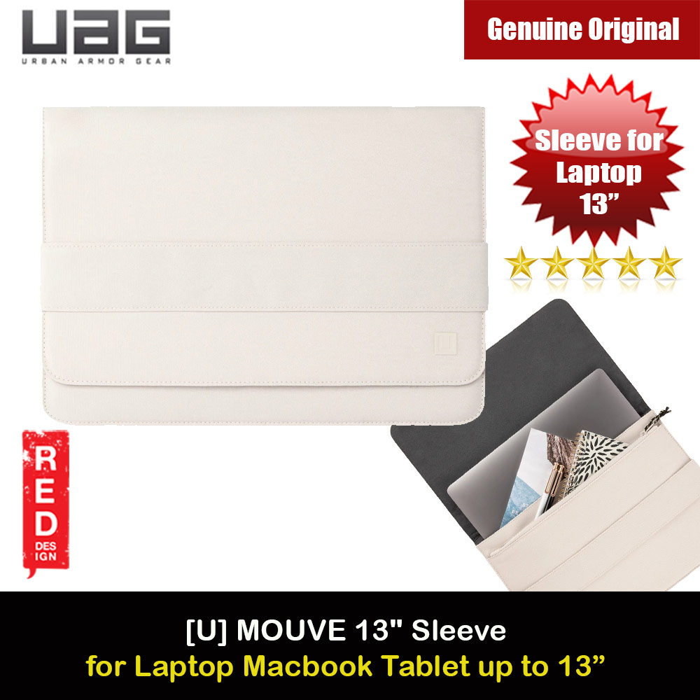 UAG [U] MOUVE Laptop Tablet Macbok Sleeve and Interior zipper pocket for pens small accessories for Laptop Macbook Tablet up to 13 inches ( Marshmallow)