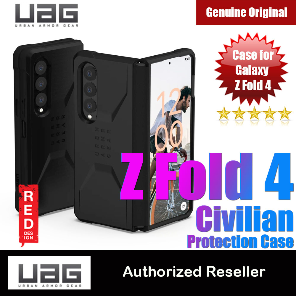 UAG Civilian Series Drop Protection Case with Hinge Protection for Samsung Galaxy Z Fold 4 (Black)