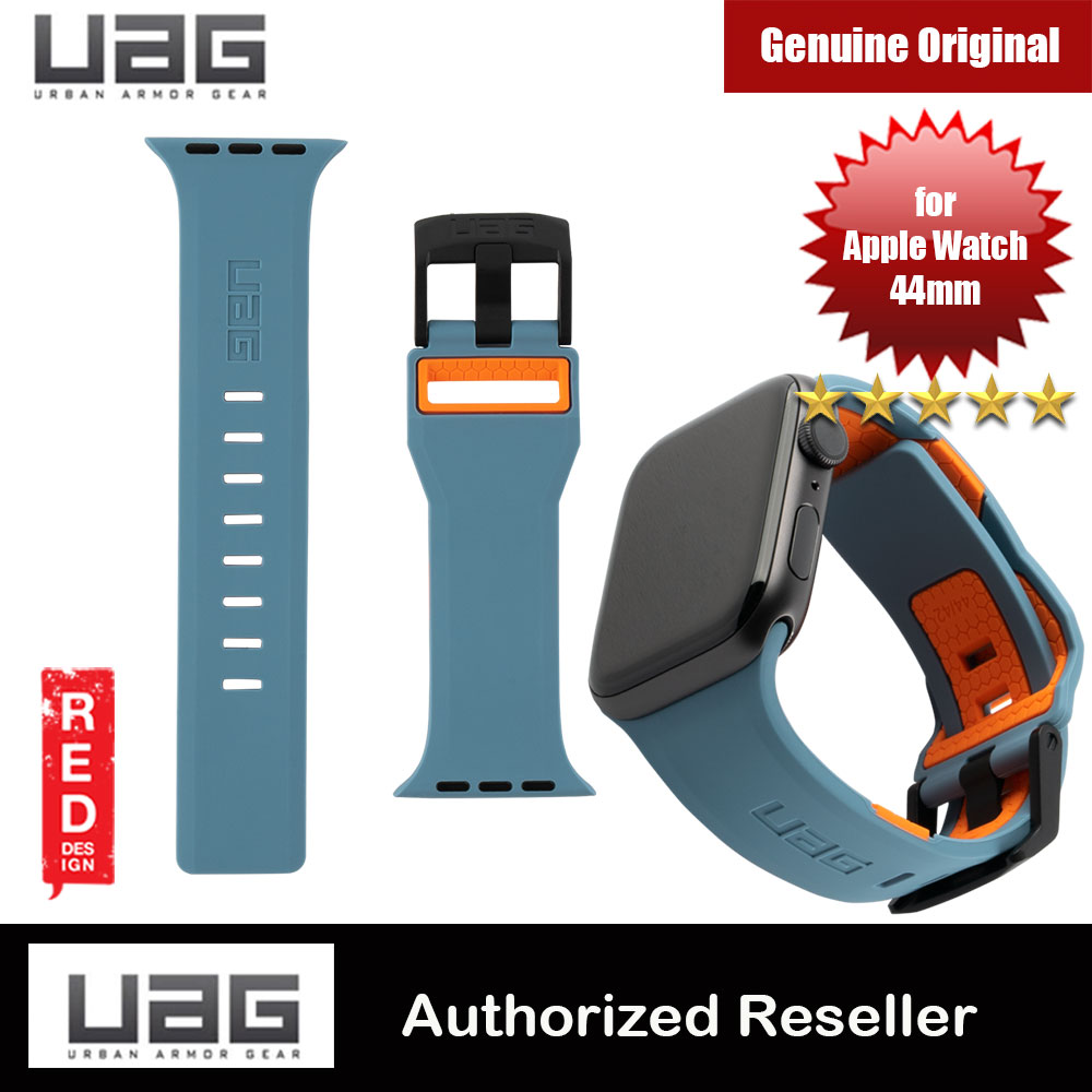 UAG Civilian Silicone Strap for Apple Watch 42mm 44mm 45mm 49mm Ultra Series 4 5 6 7 8 SE SE2 (Slate Orange)