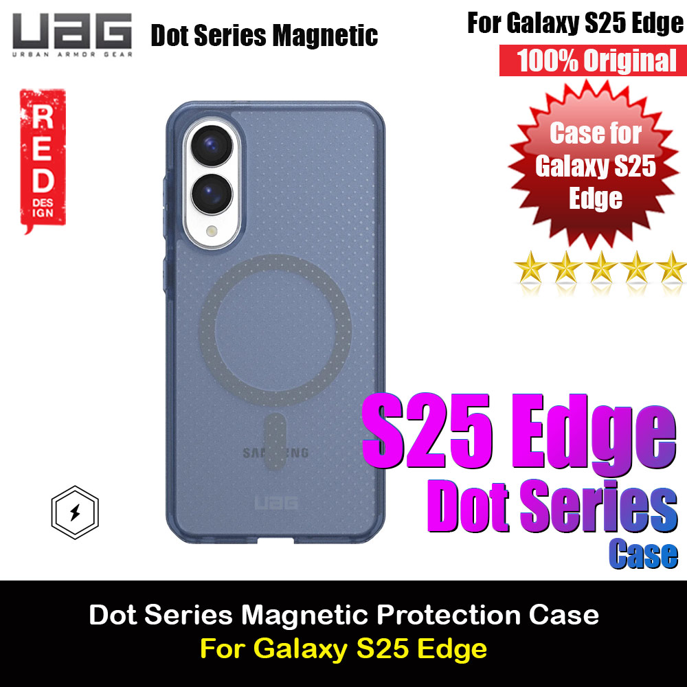 UAG Dot Series Lightweight PC and TPU Protection Magnetic Case for Galaxy S25 Edge (Cloud Blue)