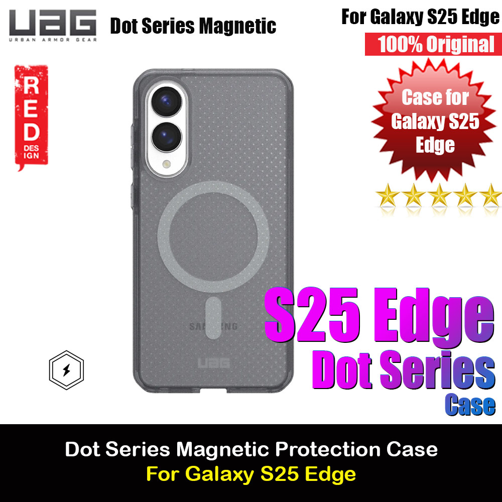 UAG Dot Series Lightweight PC and TPU Protection Magnetic Case for Galaxy S25 Edge (Ash)