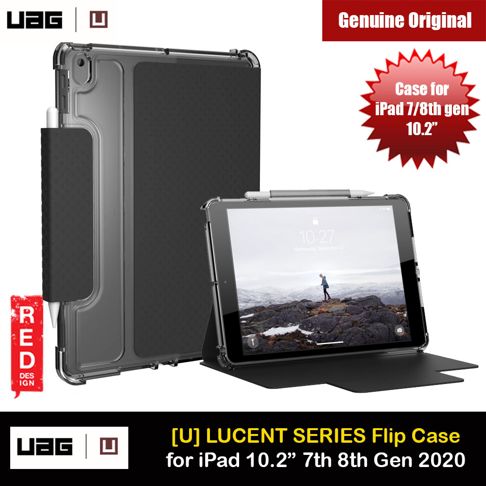 UAG [U] Lucent Series Featherlight Ultra Slim Profile Protection Case for Apple iPad 10.2 7th gen 2019 iPad 10.2 8th gen 2020 (Black Ice)