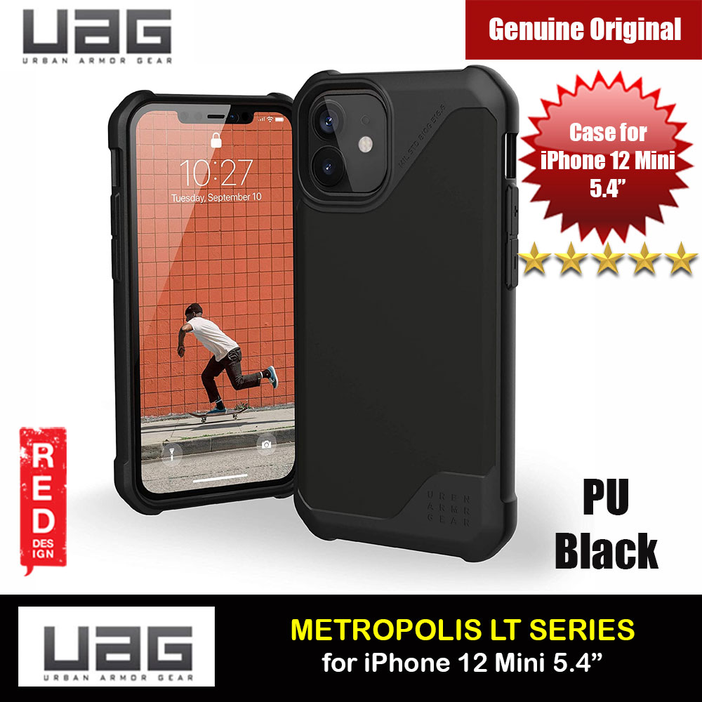 UAG Urban Armor Gear Metropolis LT Feather Light Heavy Duty Shockproof Slim Rugged Series for iPhone 12 Mini 5.4 (PU Black)