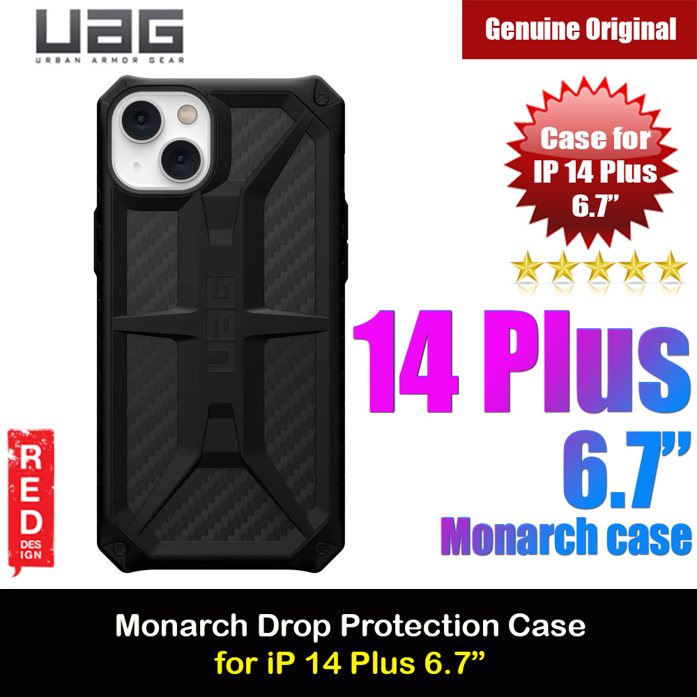 UAG Monarch Drop Proof Protection Case for iPhone 14 Plus  6.7 (Carbon Fiber)