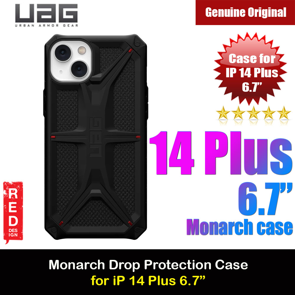 UAG Monarch Drop Proof Protection Case for iPhone 14 Plus  6.7 (Kevlar Black)