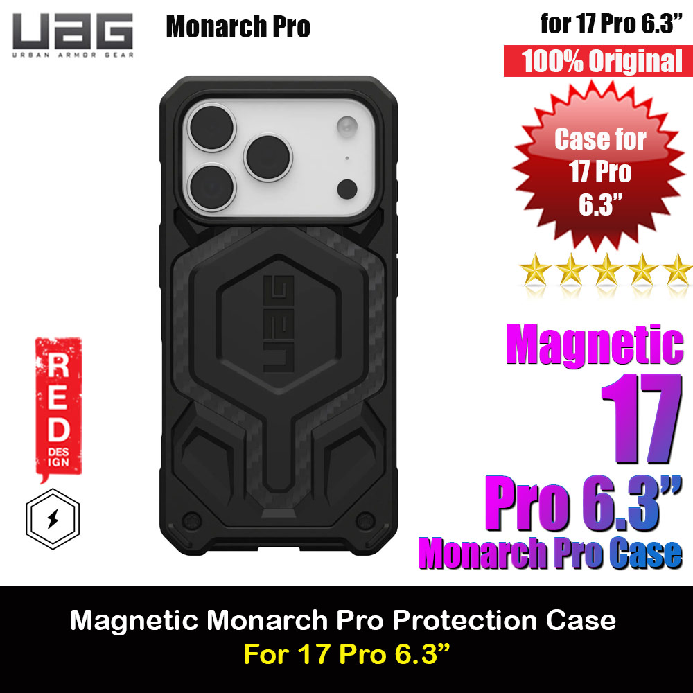 UAG Monarch Pro Magsafe Compatible Drop Proof Case for iPhone 17 Pro 6.3 (Carbon Fiber)