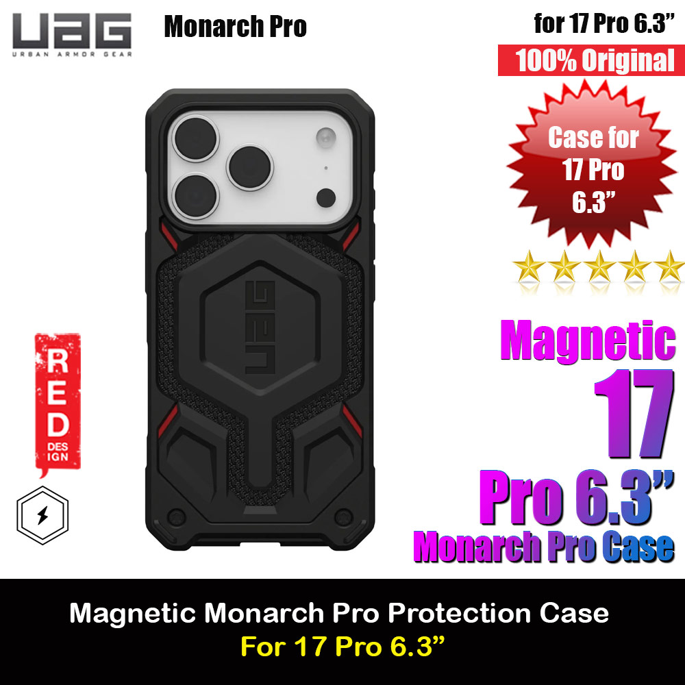 UAG Monarch Pro Kevlar Magsafe Compatible Drop Proof Case for iPhone 17 Pro 6.3 (Kevlar Black)