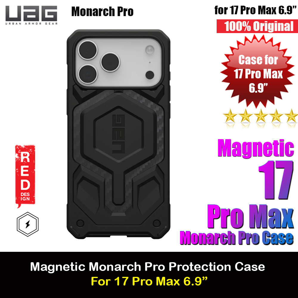 UAG Monarch Pro Magsafe Compatible Drop Proof Case for iPhone 17 Pro Max 6.9 (Carbon Fiber)